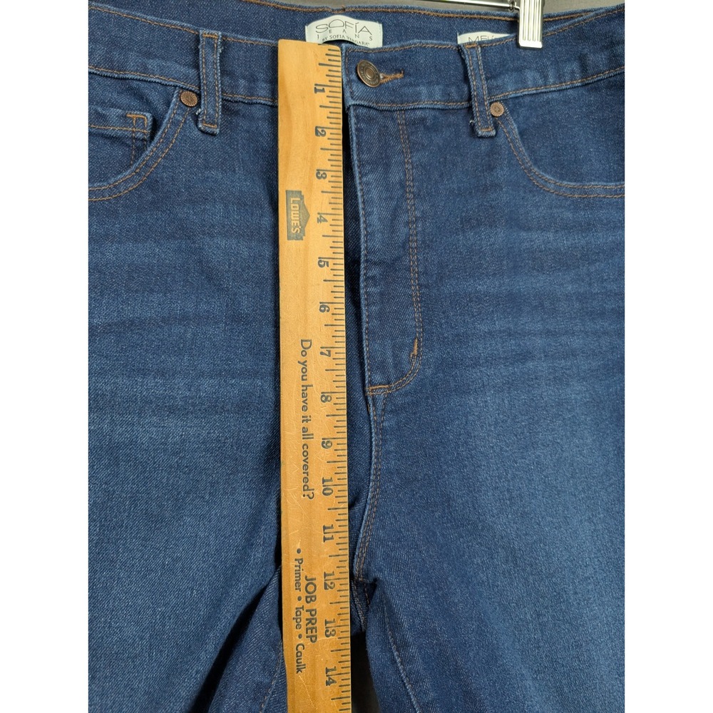 Sofia Jeans by Sofia Vergara Melisa Flare High Rise Blue Denim Jeans 16 - Picture 4 of 9